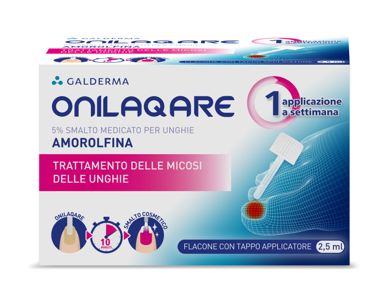 Onilaqare 5% smalto contro la micosi con applicatore 2,5 mL