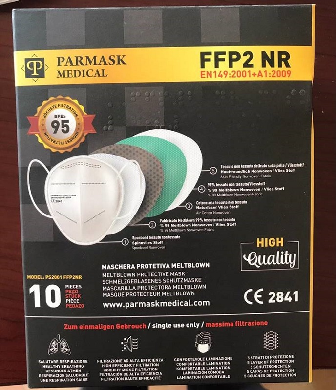 MASCHERINA FFP2 PS2001 NE 10PZ