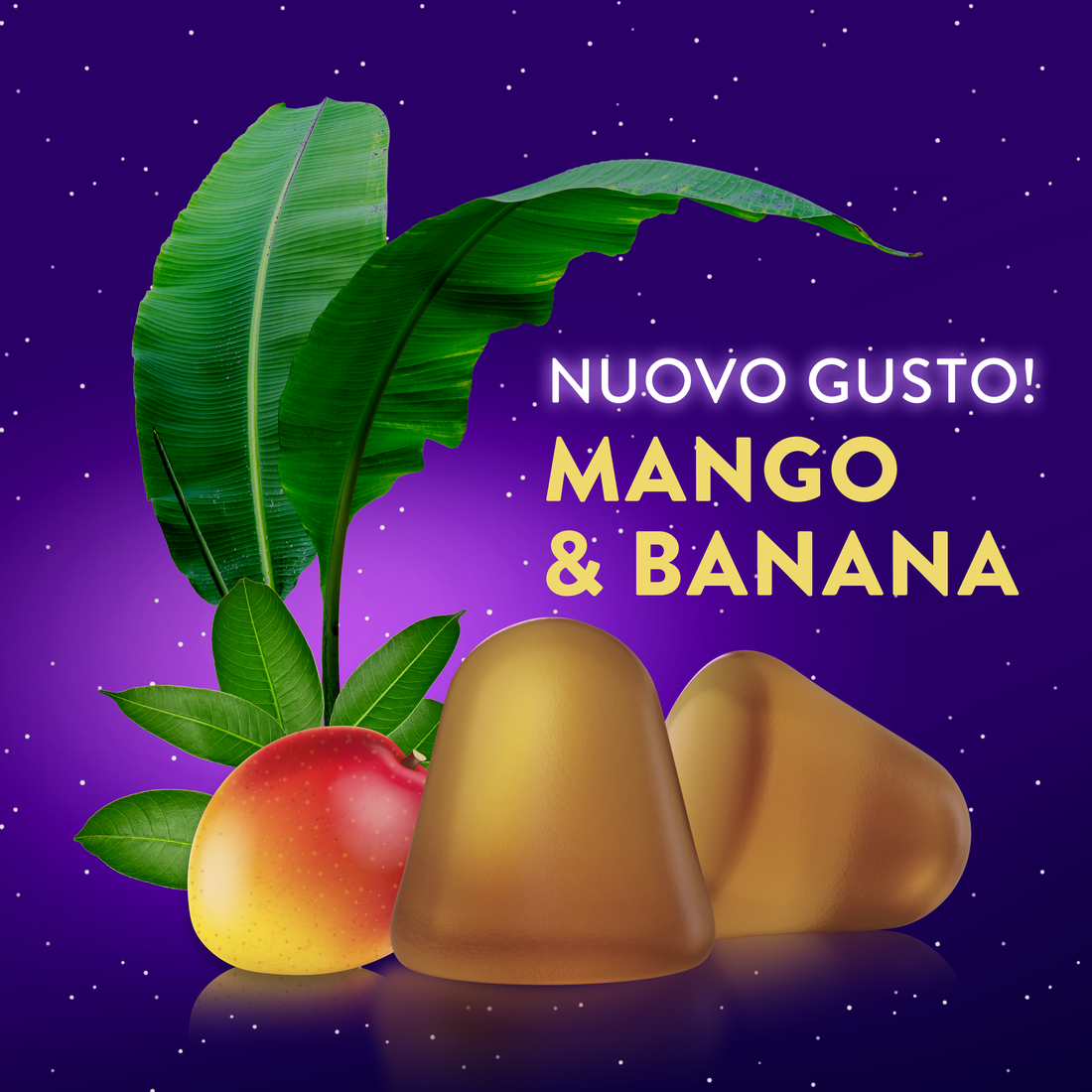 Integratore per il sonno ZzzQuil NATURA gusto MANGO & BANANA: 60 pastiglie gommose a base di melatonina con camomilla, valeriana e lavanda.