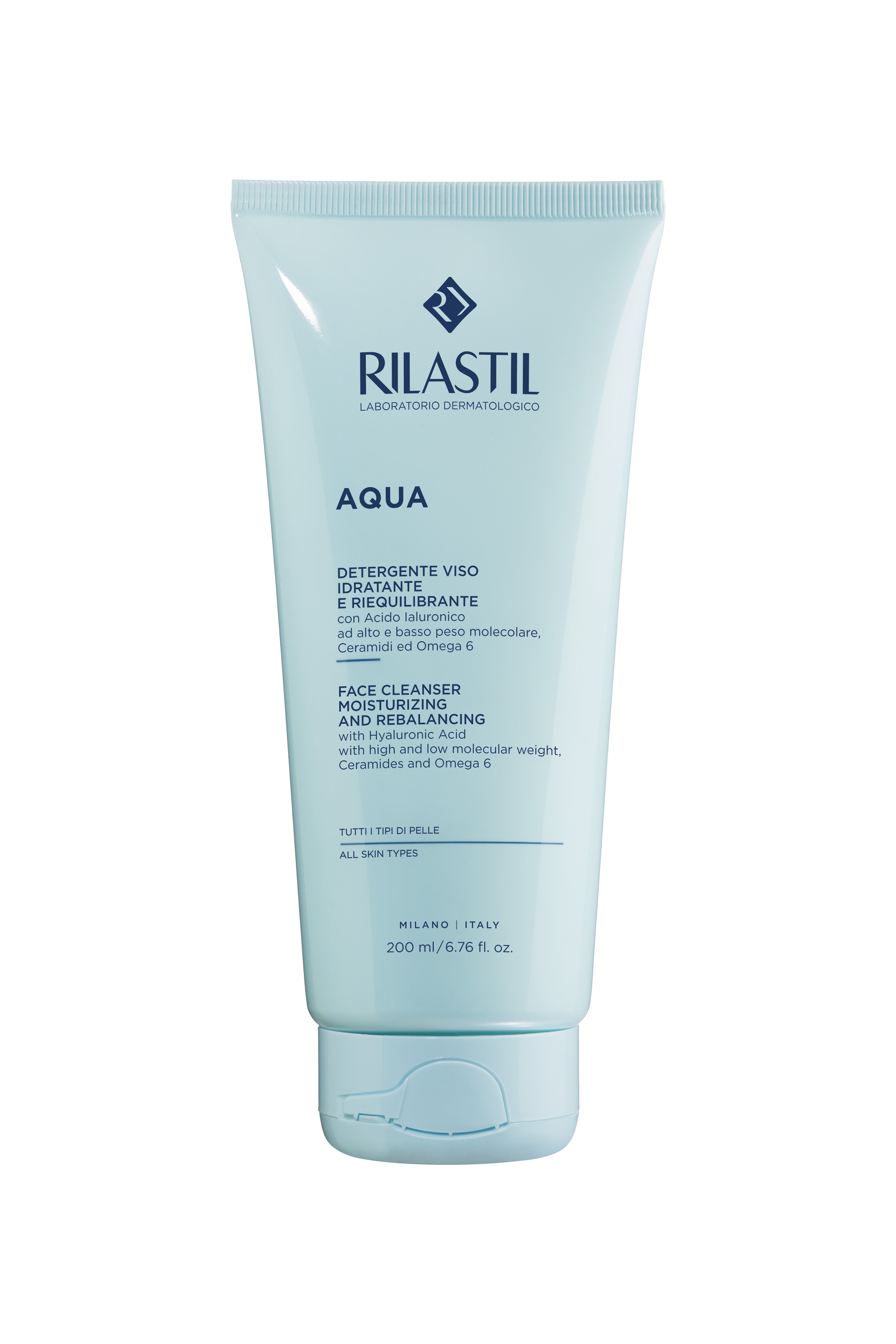 Rilastil Aqua - Detergente Idratante E Riequilibrante Viso 200 ml