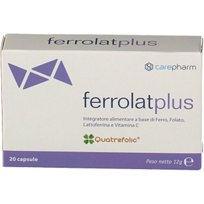 Carepharm Ferrolat Plus Integratore alimentare 20 capsule