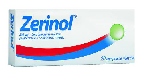 Zerinol 300mg + 2mg Contro Febbre e Influenza 20 Compresse Rivestite