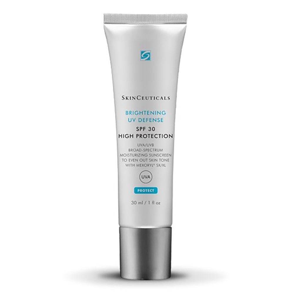 SkinCeuticals Brightening UV Defense SPF 30 - Protezione solare idratante ad ampio spettro UVA/UVB con Mexoryl® SX/XL unito a menta piperita ed estratto di mais con azione illuminante 30ml
