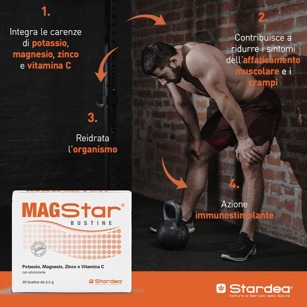 Magstar Integratore Magnesio e Potassio 20 Bustine