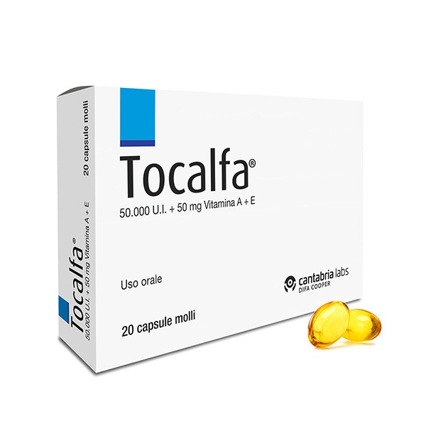 Tocalfa 50000 UI + 50mg Vitamina A + E  20 Capsule Molli