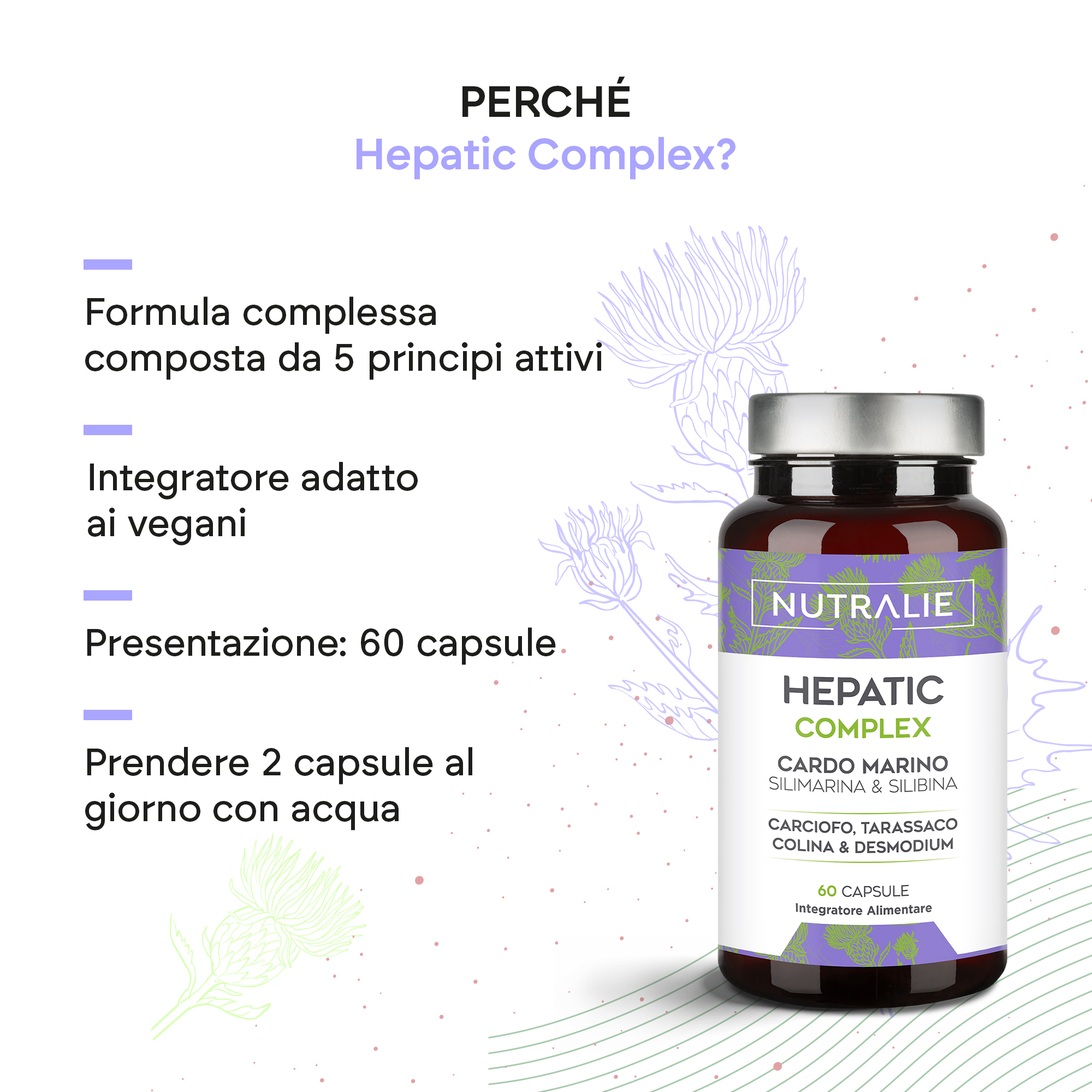 Nutralie Hepatic Complex 60 Capsule - Integratore Per La Funzione Epatica