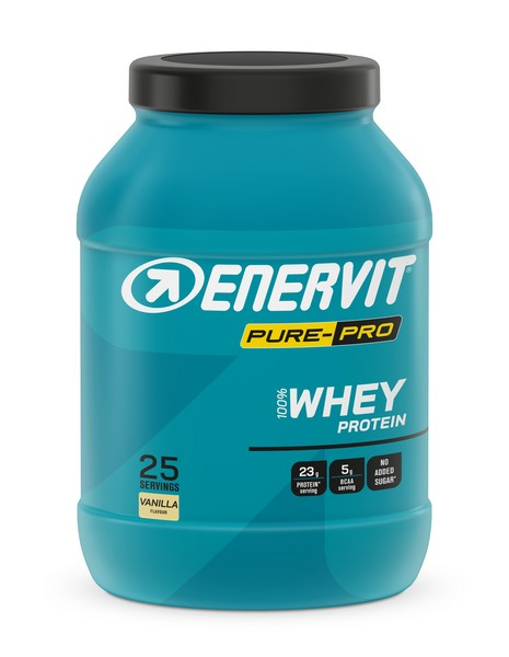 Enervit Pure Pro 100% Whey Protein Concentrate - Vaniglia - Barattolo da 750 g - 25 porzioni