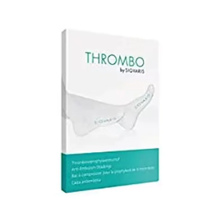 Sigvaris Thrombo AG Calza Coscia Antiembolia Ambidestra Punta Aperta Colore Bianco Taglia S Lungo