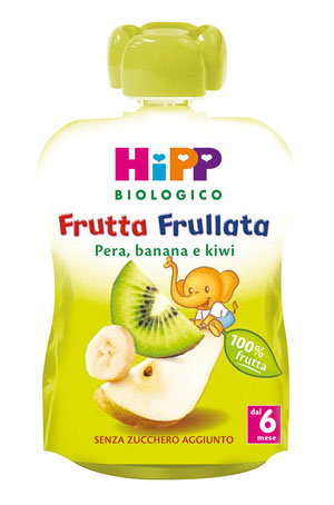 HiPP Biologico Frutta Frullata Pera, banana e kiwi 90 g