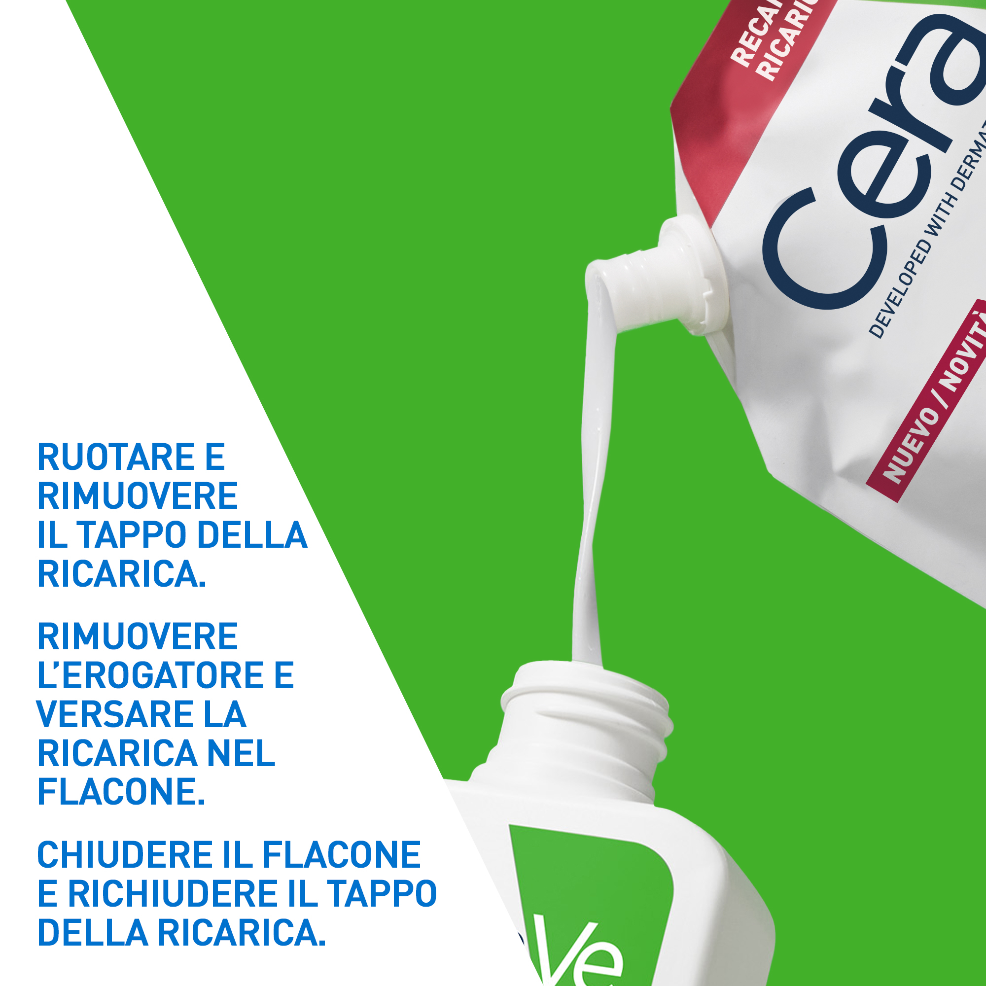 CeraVe Detergente Idratante Viso Pelle da Normale a Secca Refill 473 ml