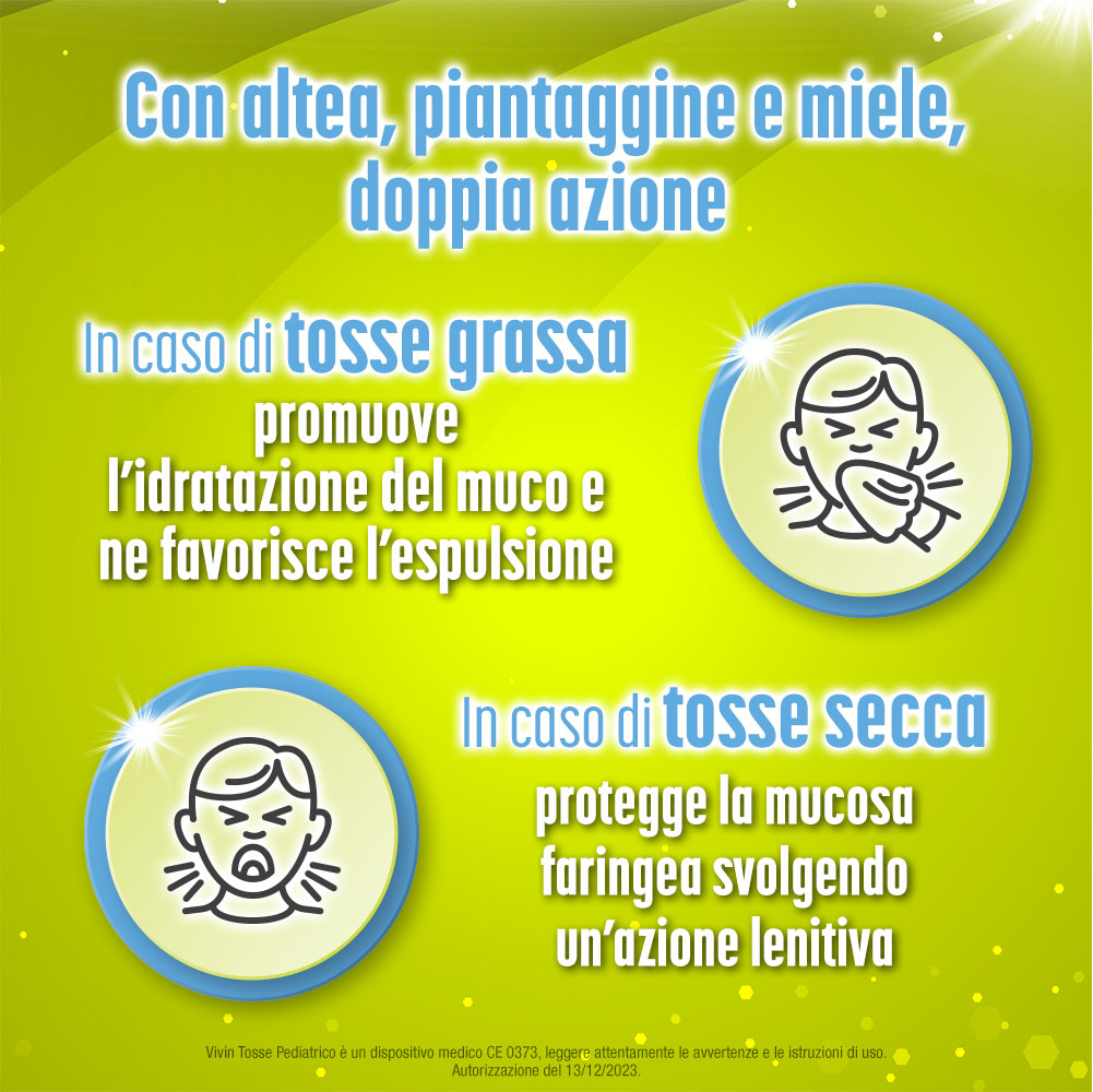 Vivin Tosse Pediatrico Sciroppo Tosse Secca e Grassa 150 ml