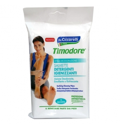 Timodore Salviette Detergenti Igienizzanti Per Piedi 15 Pezzi