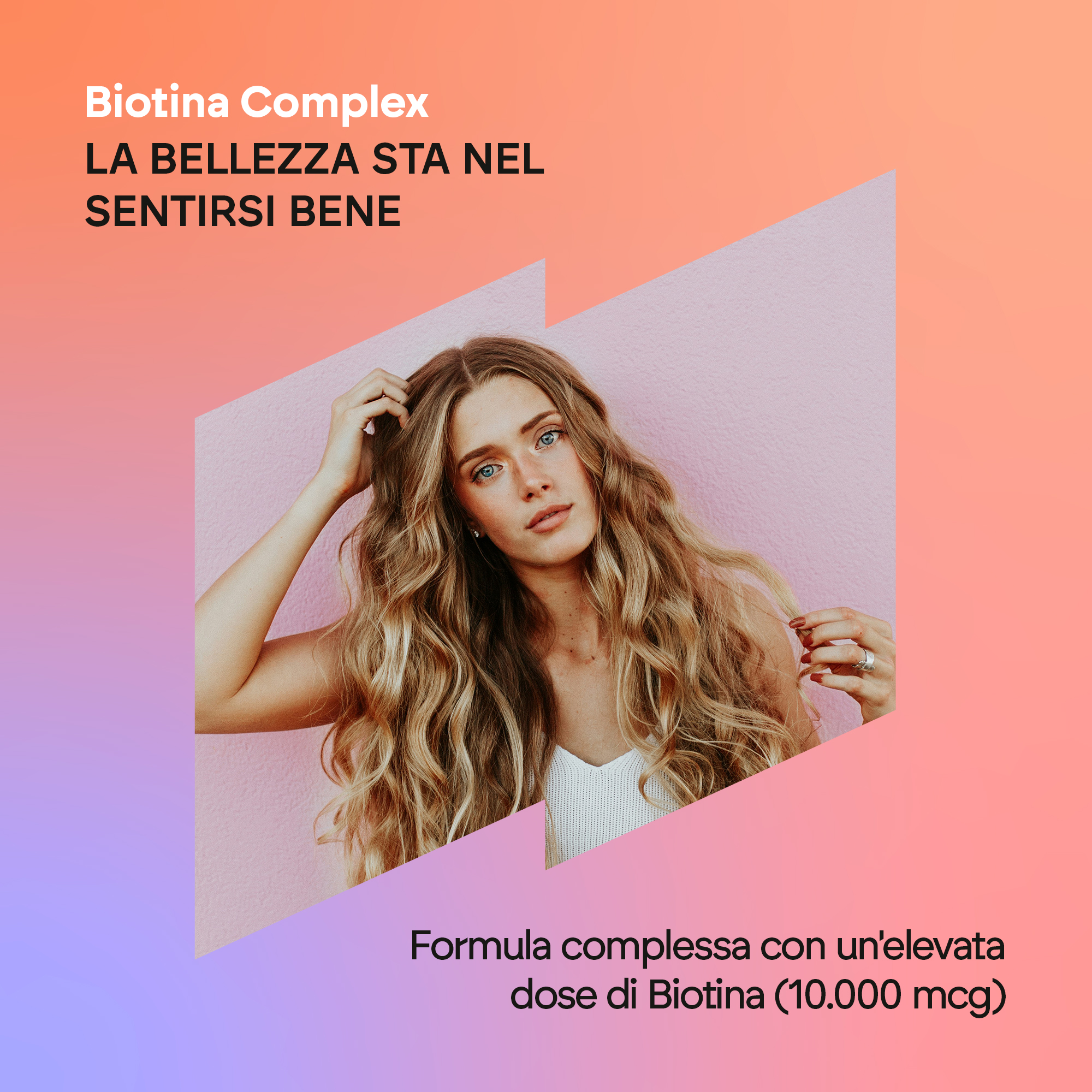 Nutralie Biotina Complex 120 Capsule - Integratore Per Capelli, Pelle Ed Unghie 