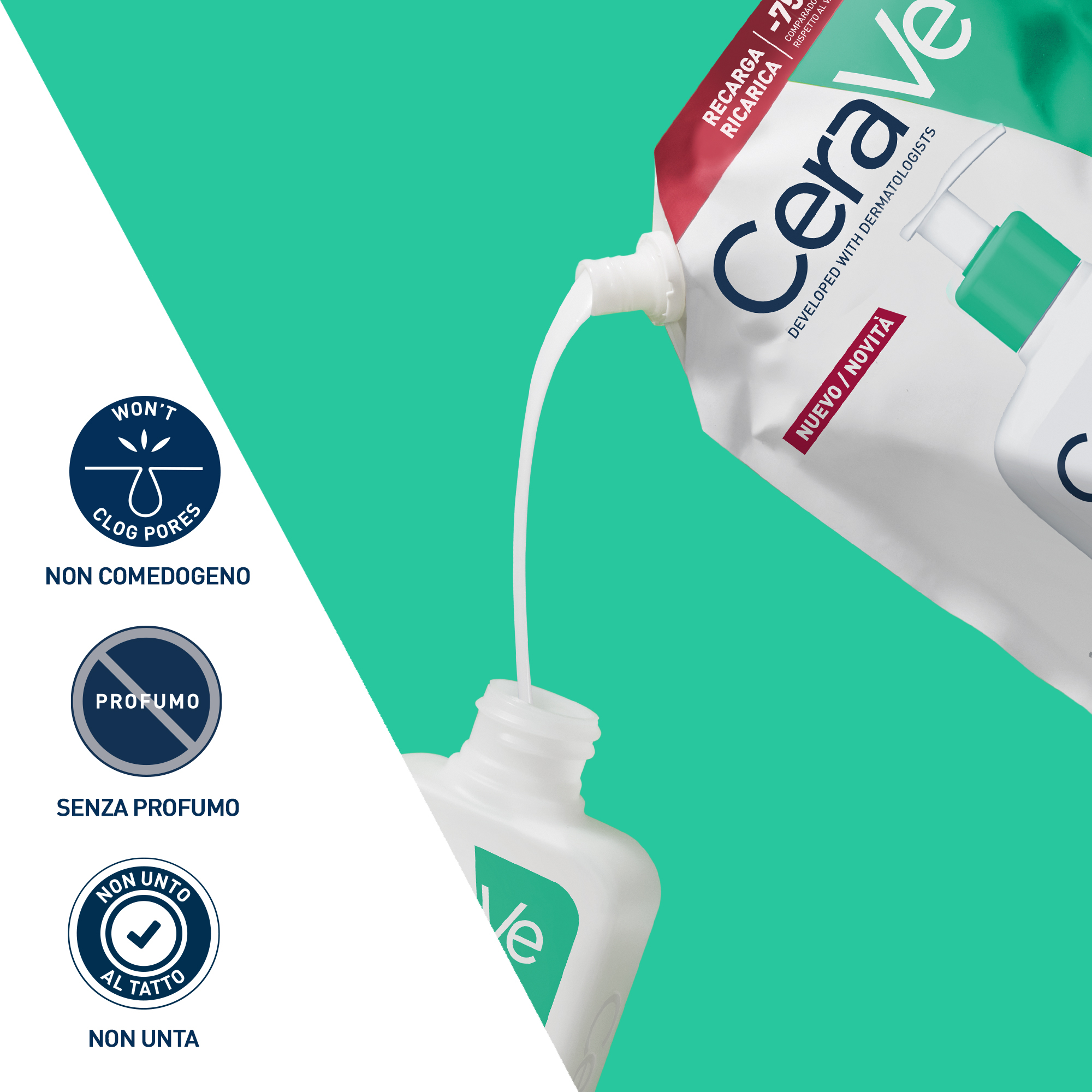 CERAVE REFILL SCHIUMA DETERGENTE 473ML