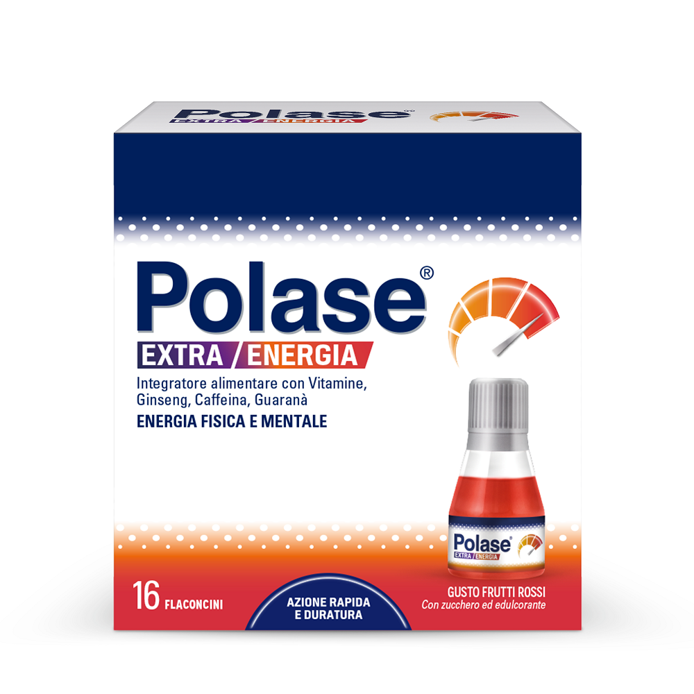 Polase Extra Energia Integratore Alimentare Vitamina B Vitamina C Energia Fisica e Mentale 16 Flc