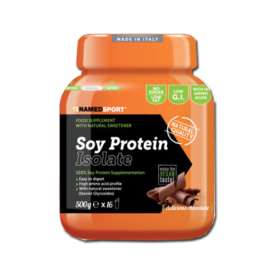 Named Sport Soy Protein Isolate Delicious Chocolate Integratore di Proteine di Soia 500 g
