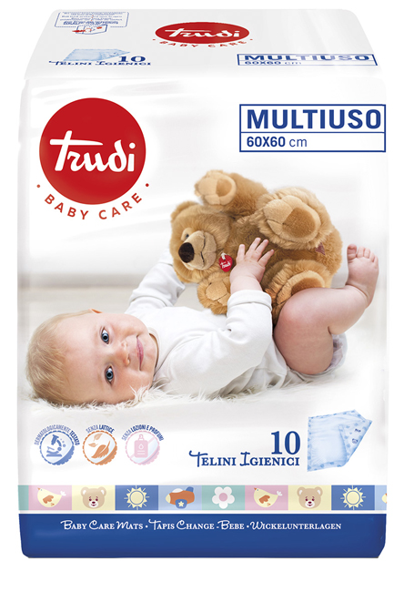 Trudi Baby Care Telini Multiuso 60x60cm 10 Pezzi