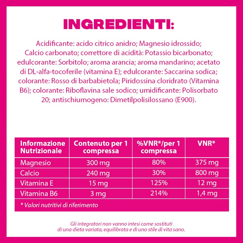 Buscofen Premestruale Integratore Alimentare - a Base Di Magnesio, Vitamina B6, Vitamina E e Calcio, per i Giorni Prima Del Ciclo 15 Compresse Effervescenti