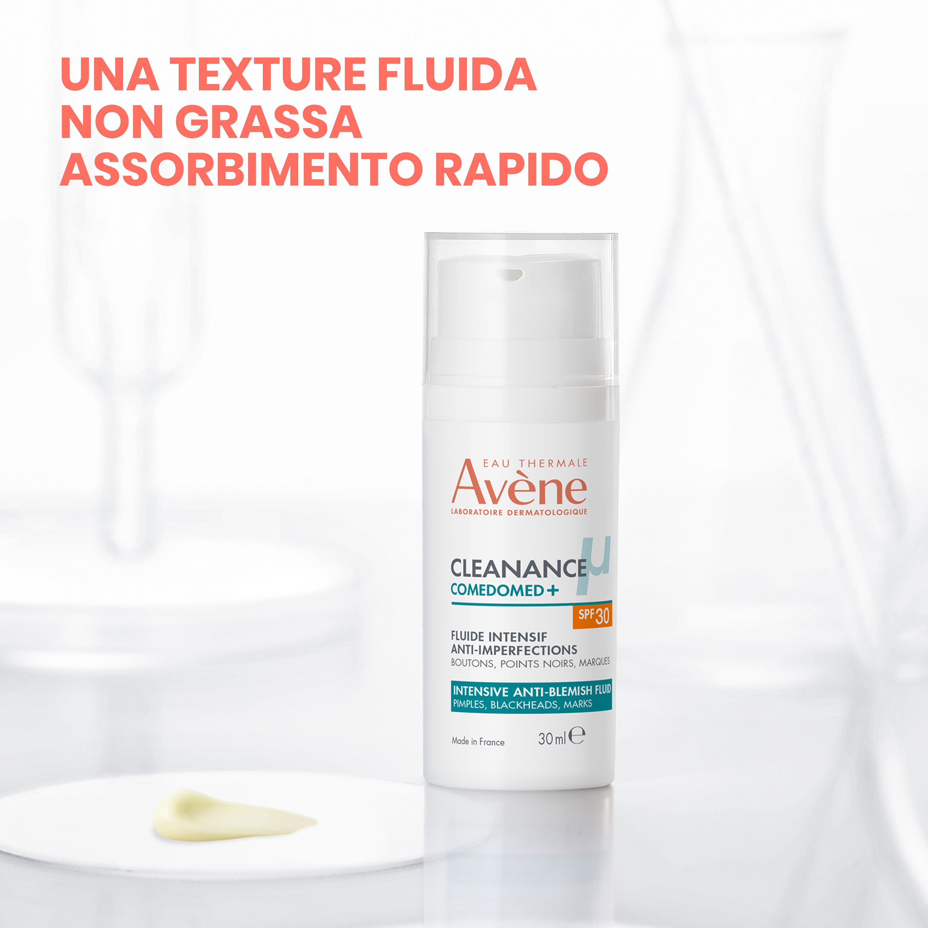 Avène Comedomed+ - Fluido Intensivo Quotidiano Anti-Imperfezioni SPF30 Viso 30 ml