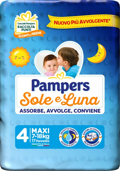 PAMPERS SOLE&LUNA MAXI - 17pezzi Taglia 4