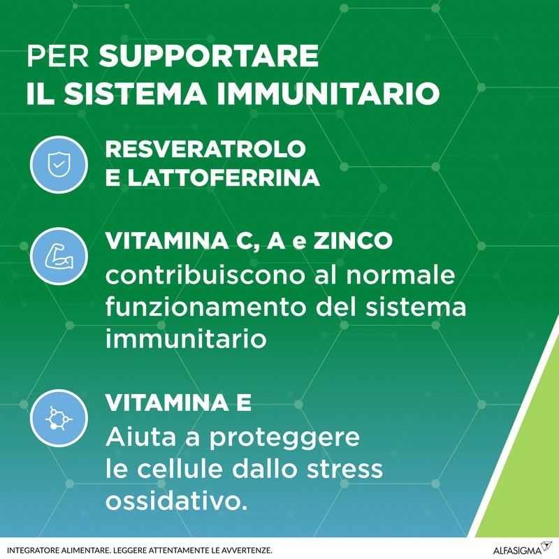 Resvis Forte Xr, Integratore Alimentare di Resveratrolo e Lattoferrina, per il Benessere del Sistema Immunitario, rinforza le difese immunitarie, senza Glutine e Lattosio, 12 Compresse Effervescenti Da 4 g, Gusto Agrumi