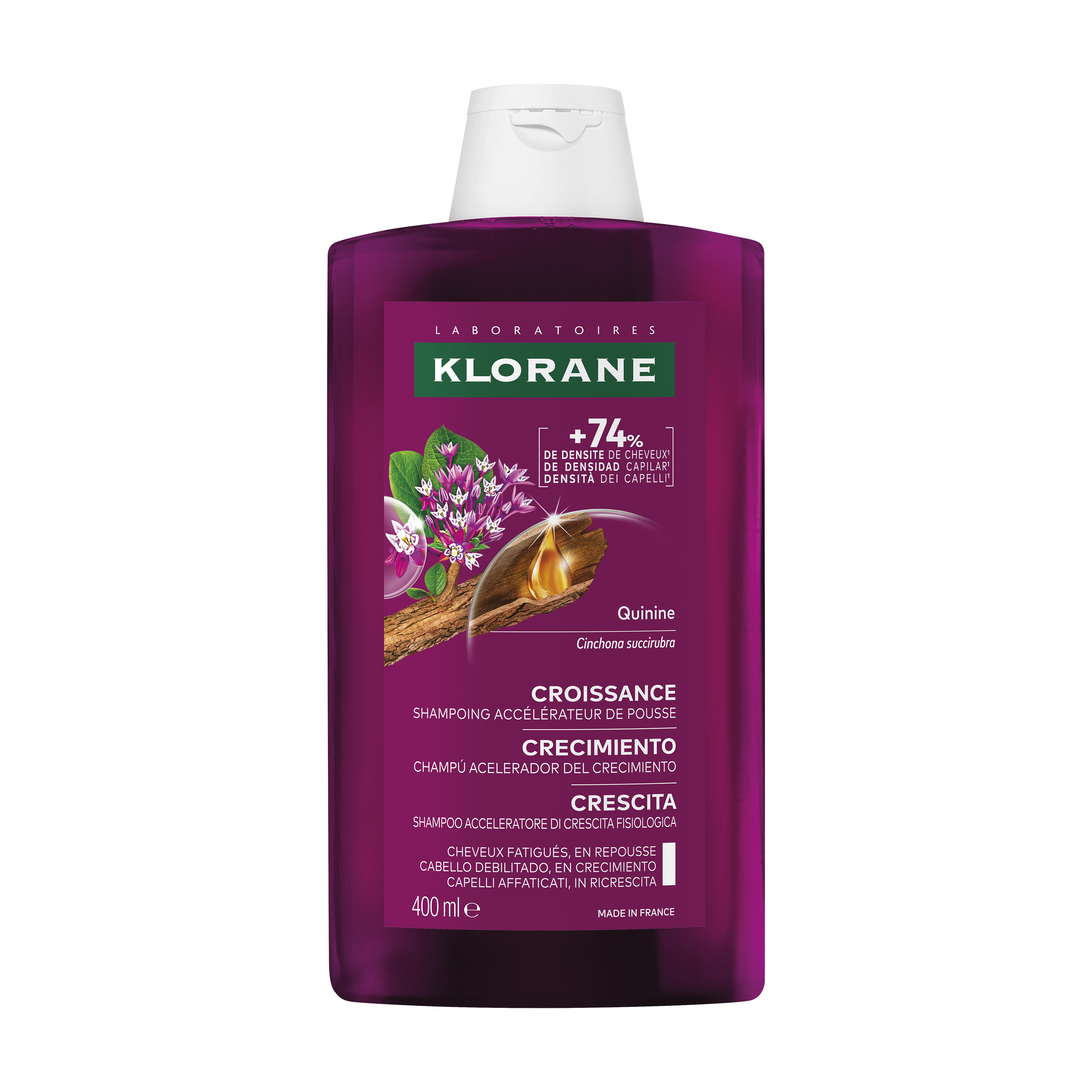 Klorane - Chinina Crescita - Shampoo Acceleratore Di Crescita Fisiologica 400 ml