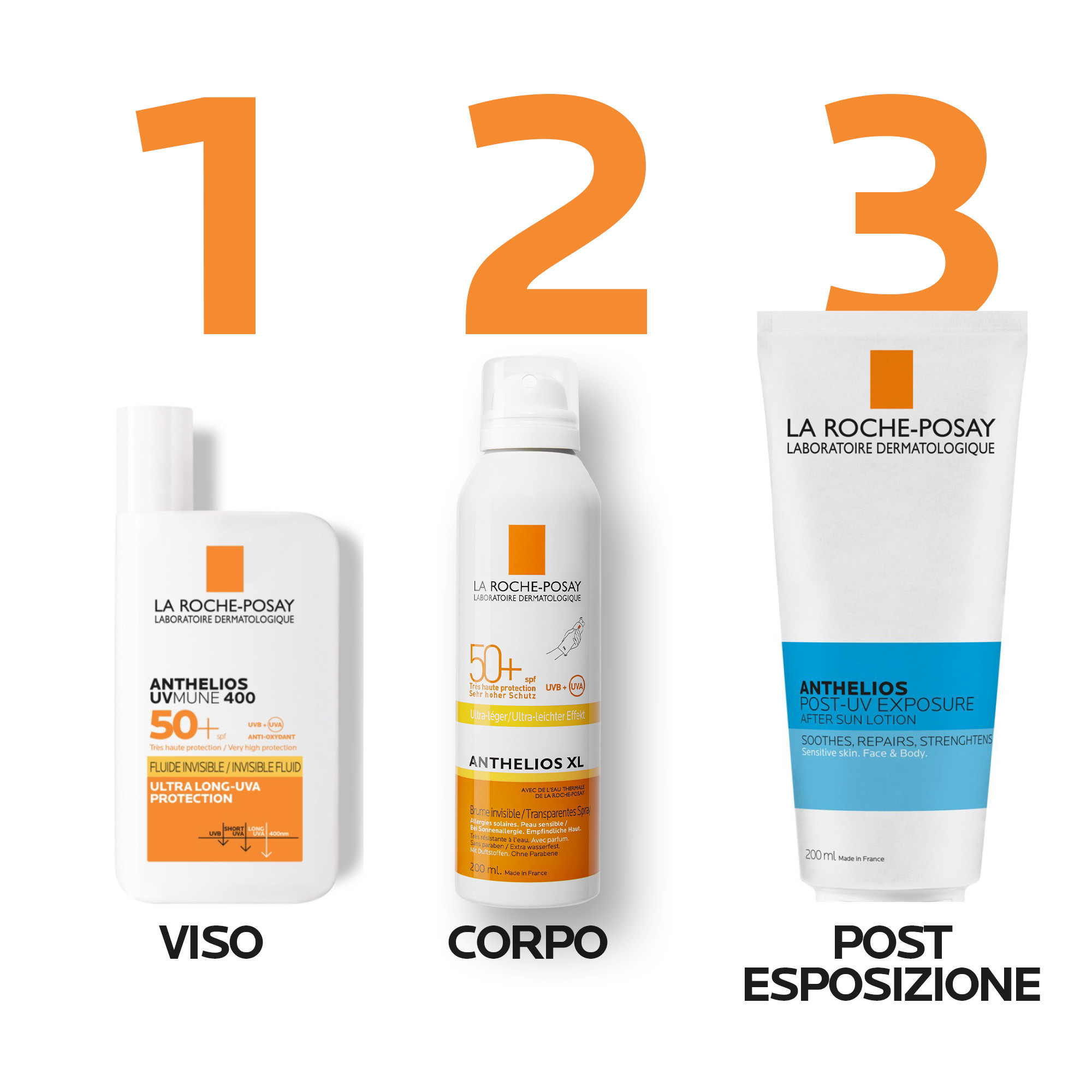 La Roche-Posay Anthelios XL - Spray Solare Invisibile Ultra Leggero SPF50+ Corpo 200 ml