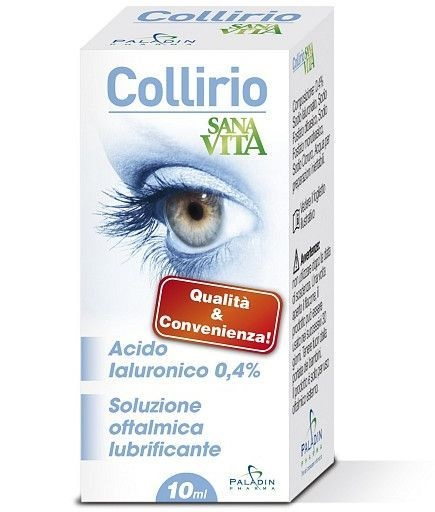 Sanavita Collirio Sodio Ianulorato 0,4% Soluzione Oftalmica Lubrificante 10ml