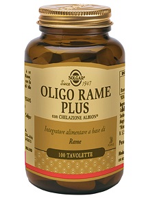 Solgar Oligo Rame Plus Integratore di Rame 100 Tavolette
