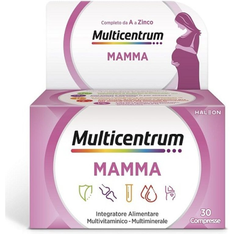 Multicentrum Mamma Integratore Alimentare Multivitaminico Multiminerale Gravidanza Acido Folico 30Cp