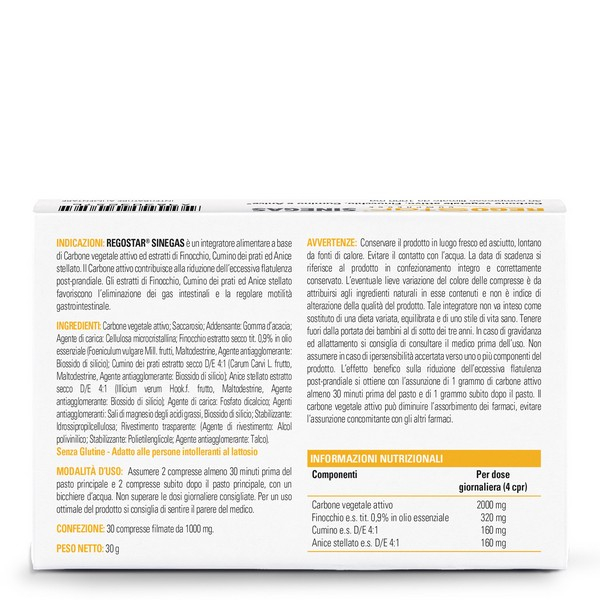 REGOSTAR Sinegas 30 Cpr 1000mg