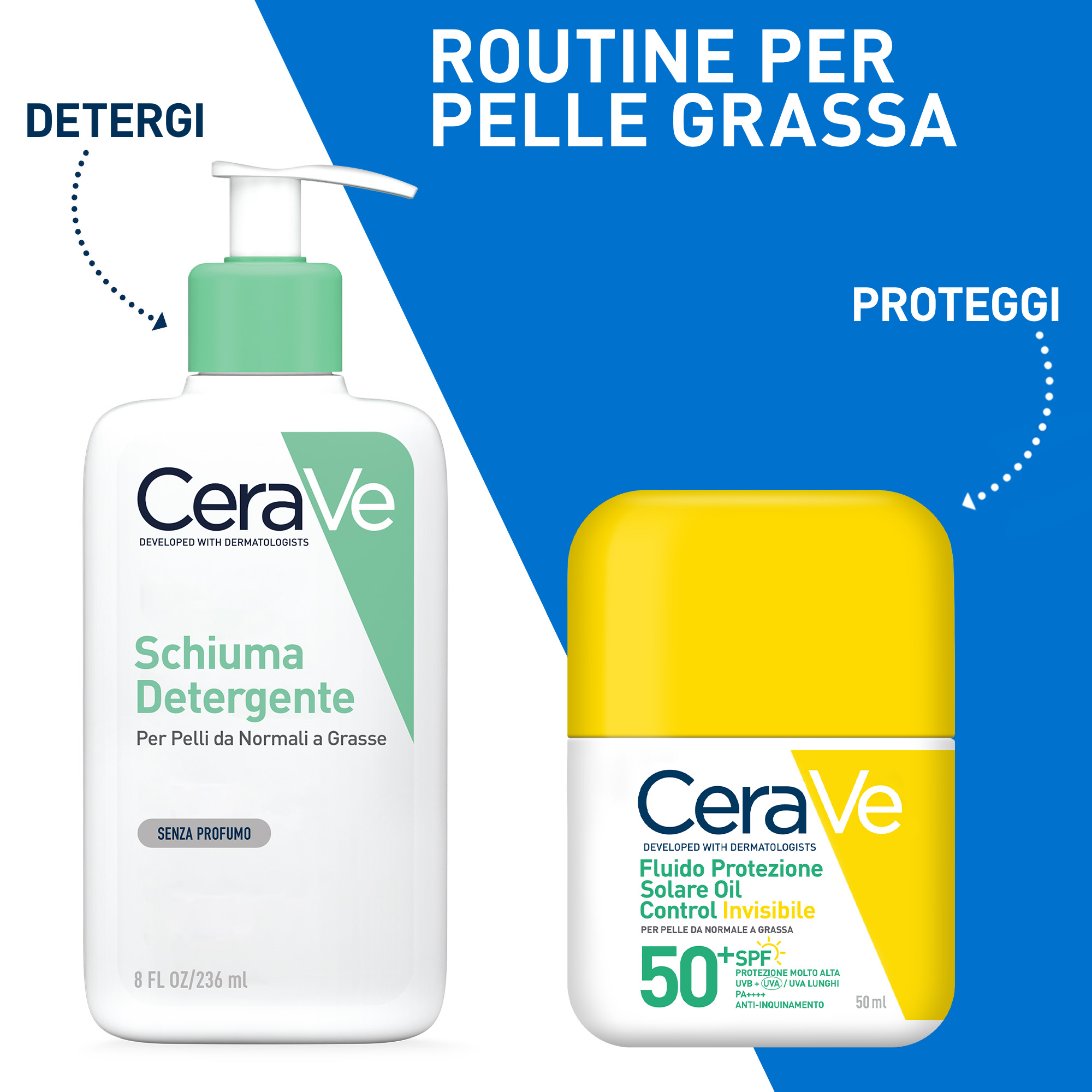 Cerave - Fluido Oil Control SPF50+ - Protezione Solare Invisibile Viso 50 ml
