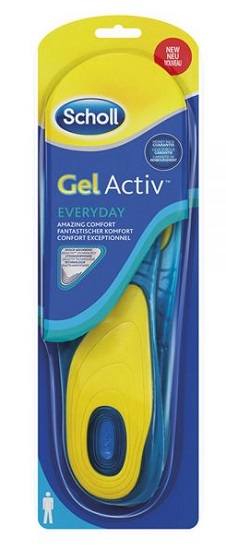 Scholl GelActiv Everyday - Soletta uomo in gel - 1 paio