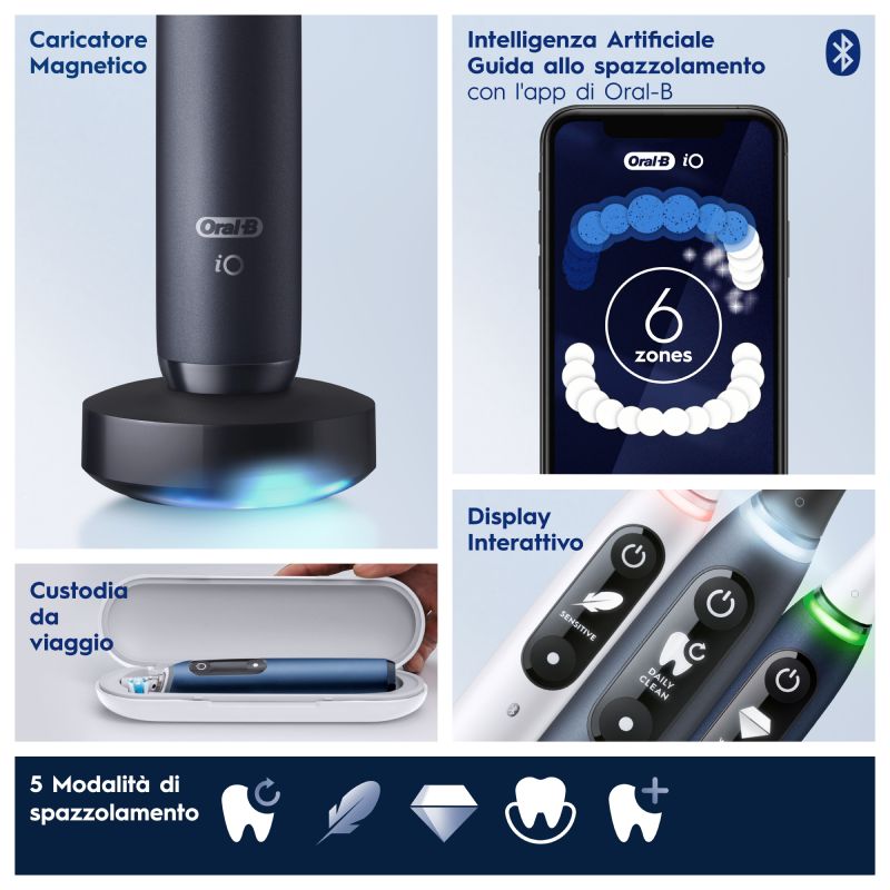 ORAL B iO™ SERIES 7 Black Edition - Spazzolino Elettrico + 2 Refill