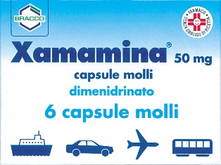 Xamamina 50 mg Dimenidrato Antiemetico 6 Capsule Molli
