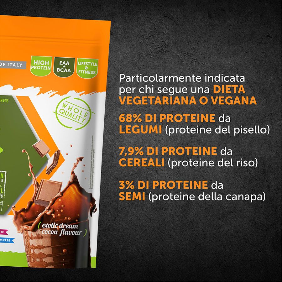 Named Sport Vegan Protein Shake Exotic Dream Cocoa - Proteine Vegetali In Polvere 500 g