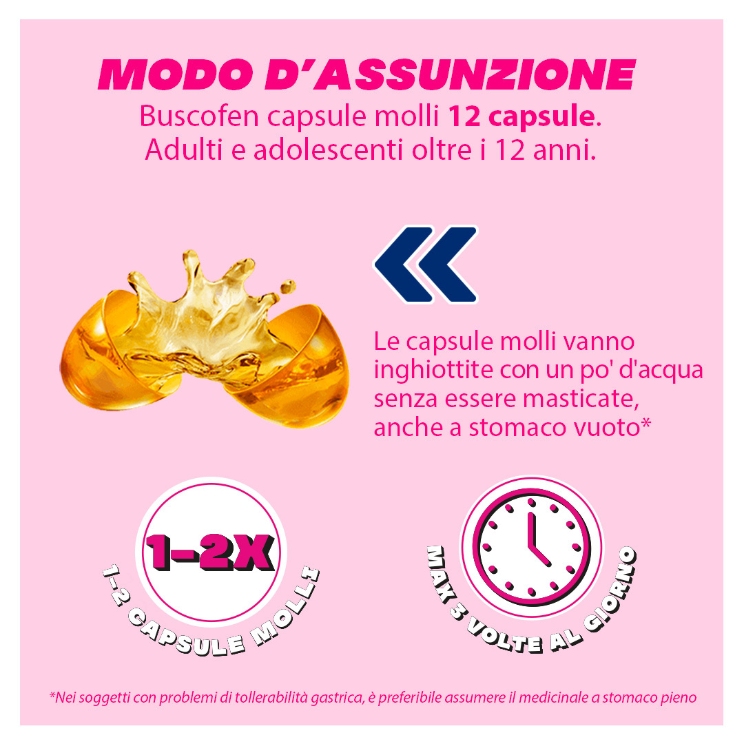 Buscofen - 12 capsule molli - 200 mg