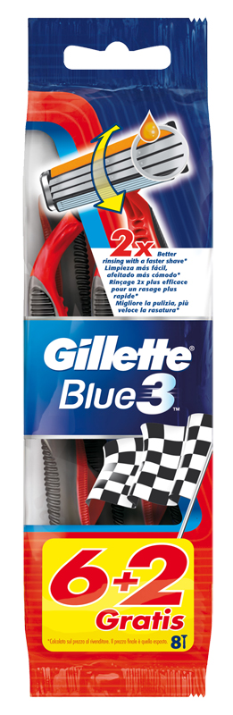 GILLETTE BLUE3 NITRO 6PZ+2GR