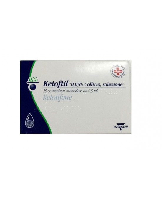 Ketoftil Collirio 0,05% Ketotifene 25 Fiale 0,5 ml