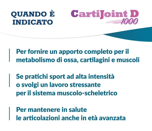 CartiJoint D 1000 - Integratore per ossa, muscoli ed articolazioni - 20 bustine