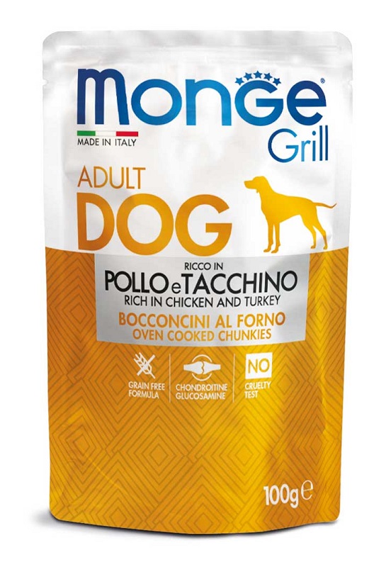 MONGE GRILL POLLO TACCHINO100G