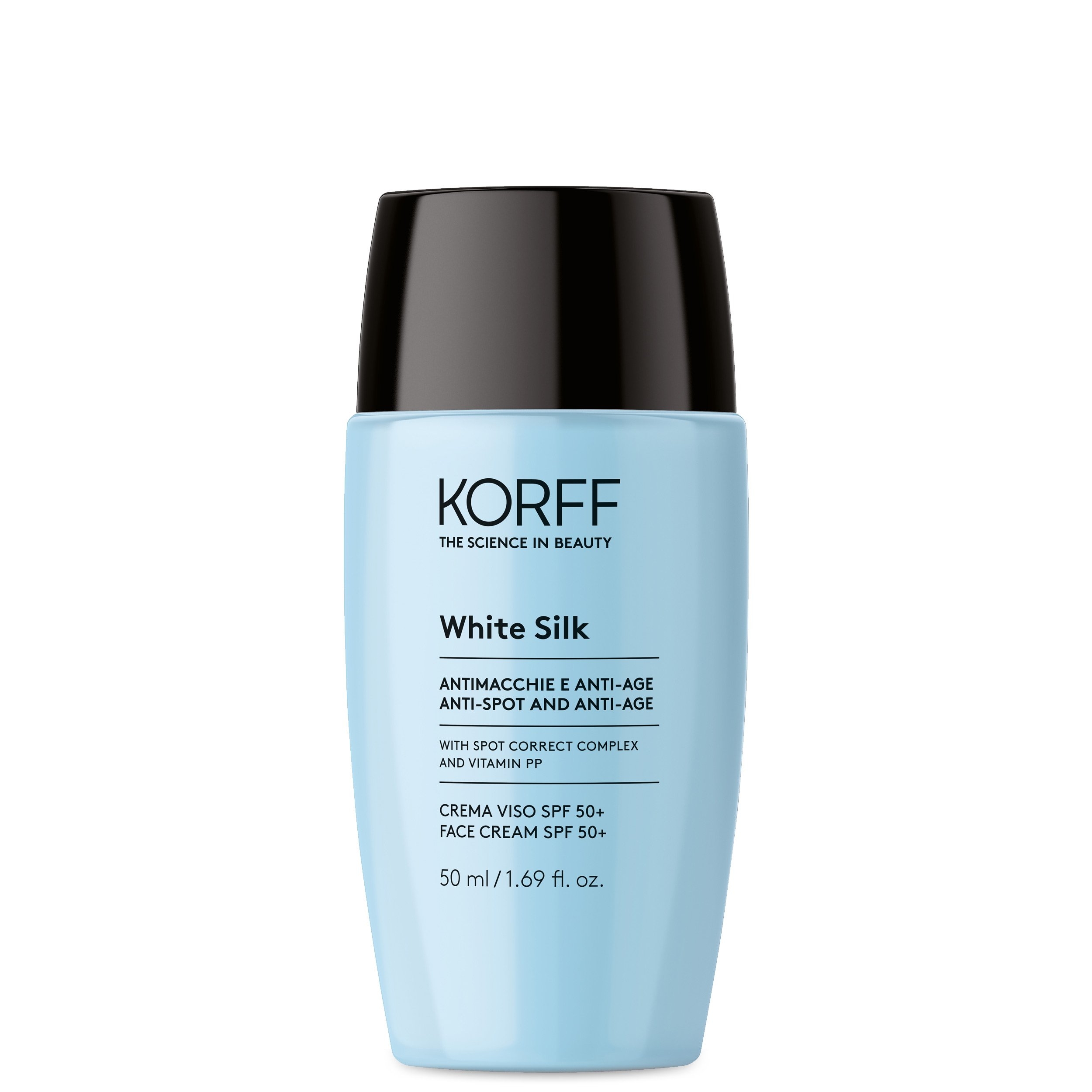 Korff White Silk Crema Antimacchie Viso con Spf 50+ 50mL