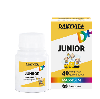 Massigen Dailyvit+ Junior Integratore Vitamine e Minerali Bambini 40 Compresse Masticabili