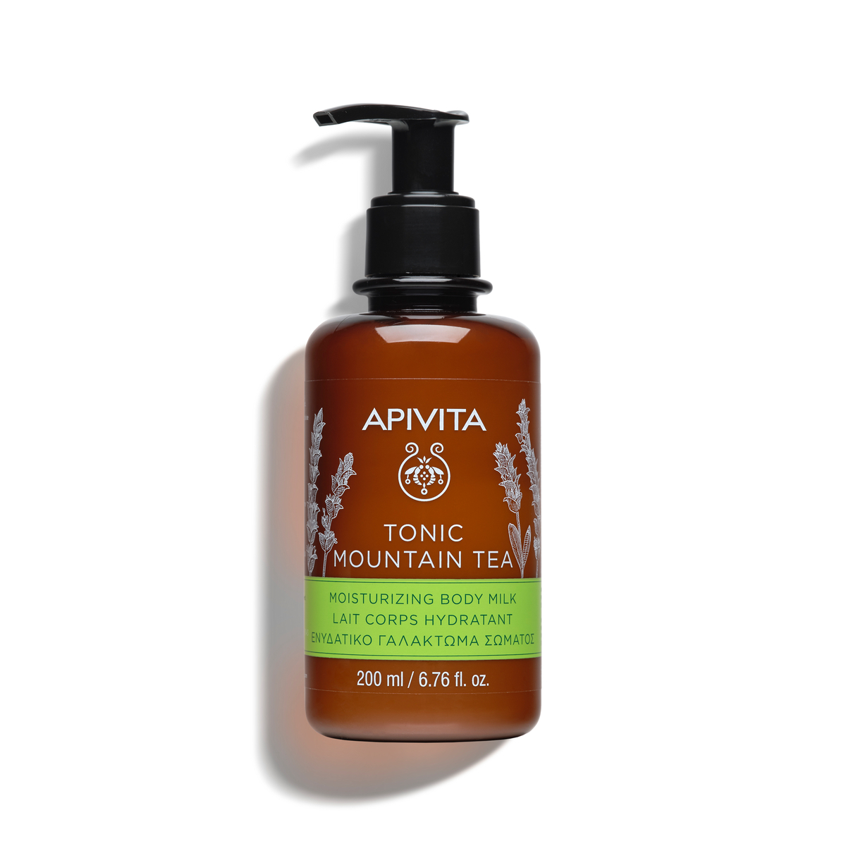 Apivita Tonic Mountain Tea - Latte Corpo Rivitalizzante Al Tè Di Montagna Per Pelle Secca 200 ml