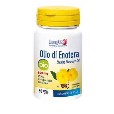 LongLife Olio Di Enotera Bio 500 mg Integratore Per La Pelle 60 Perle