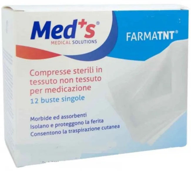 Med's Compressa Di Garza TNT Sterile Peel Open 10 x 10 cm 12 Pezzi