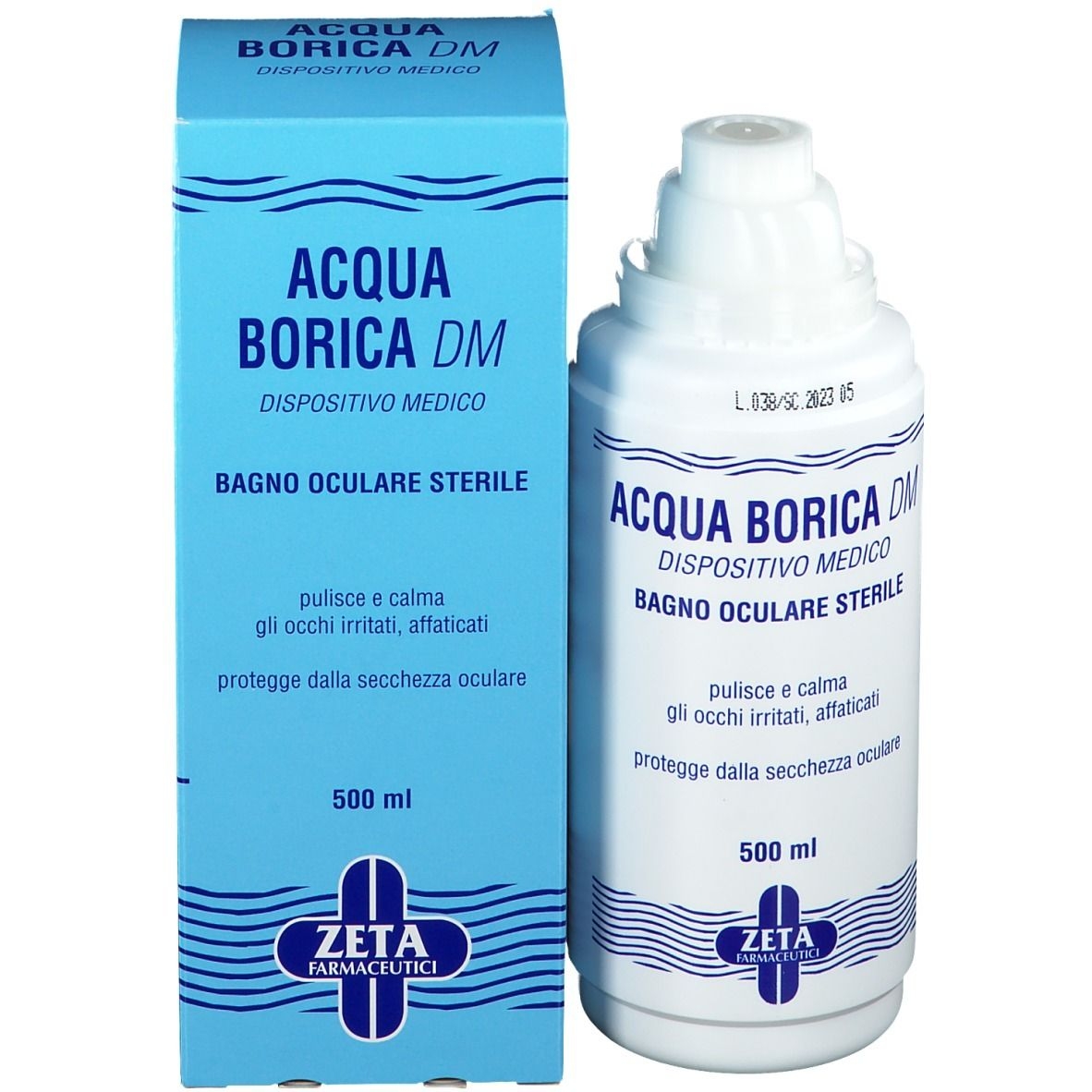 Zeta Farmaceutici Acqua Borica Lenitiva Per Bagno Oculare 500 ml