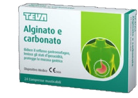 Teva Alginato E Carbonato Benessere Gastrointestinale 24 Compresse Masticabili