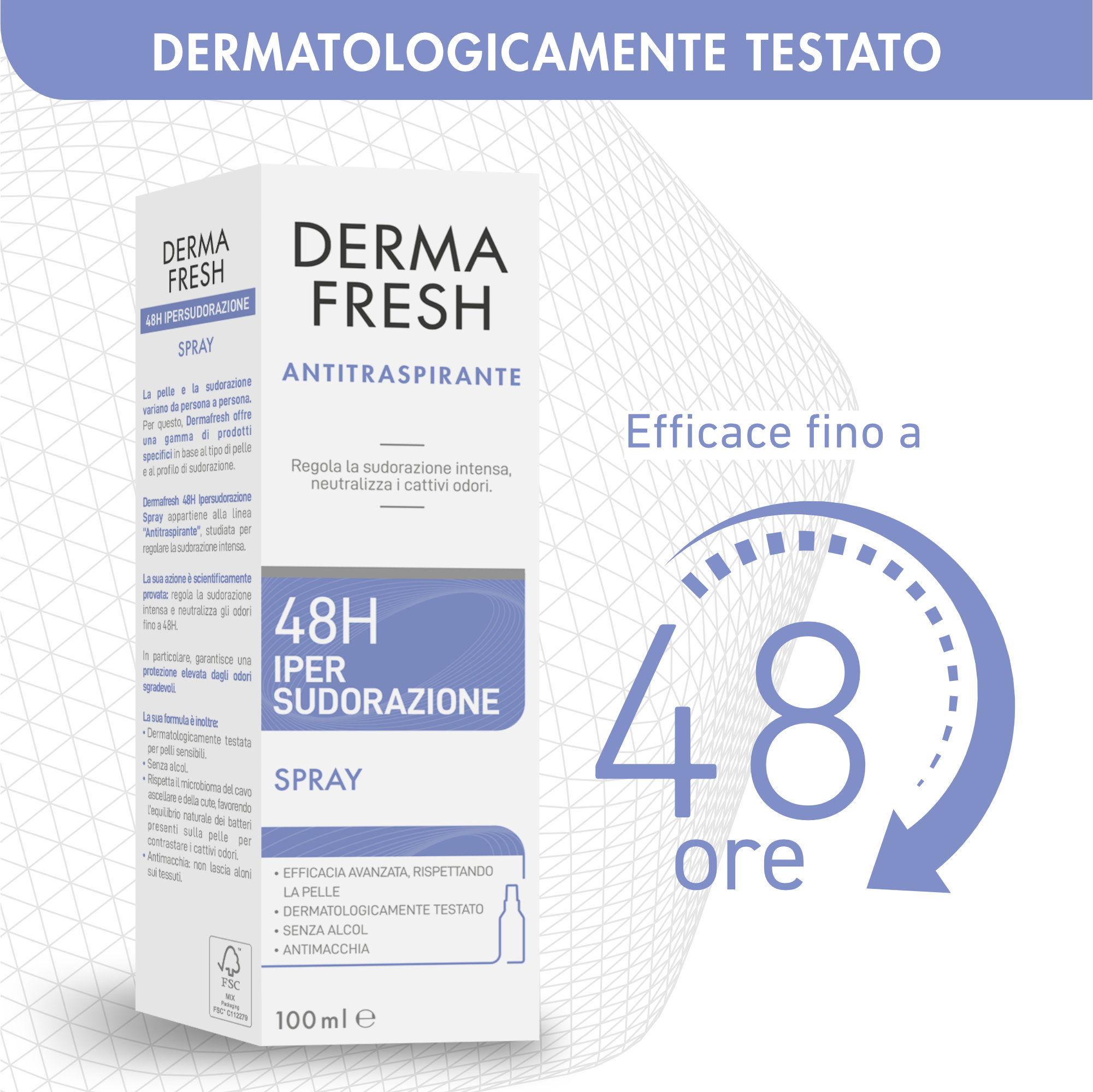 Dermafresh 48H Ipersudorazione - Spray Antitraspirante 100 ml