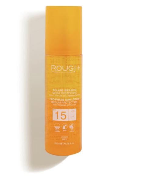 ROUGJ Solare Bifasico con Attivatore di Melanina SPF15 200mL